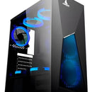 Gabinete Iceberg Turbo Z8 + 5 Ventiladores 120mm Incluídos Negro