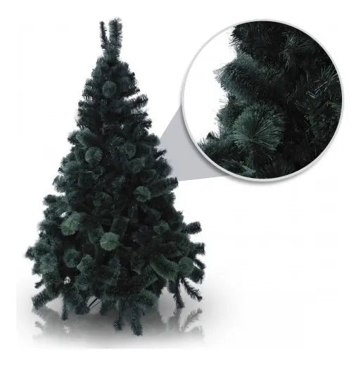 Arbol De Navidad Frondoso De Lujo 210cm Tupido 1110 Ramas Color Verde