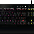 Teclado Logitech G Serie G QWERTY Romer-G inglés internacional color negro con luz RGB