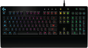 Teclado Logitech G Serie G QWERTY Romer-G inglés internacional color negro con luz RGB