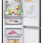 Nevera Lg 343l Bottom Freezer Doorcooling+ Thinq Negro Mate Plateado