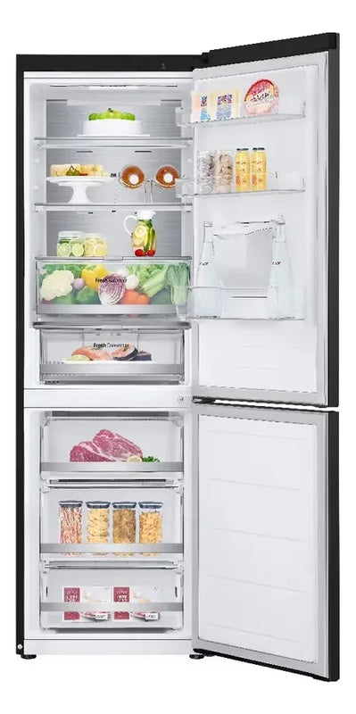 Nevera Lg 343l Bottom Freezer Doorcooling+ Thinq Negro Mate Plateado
