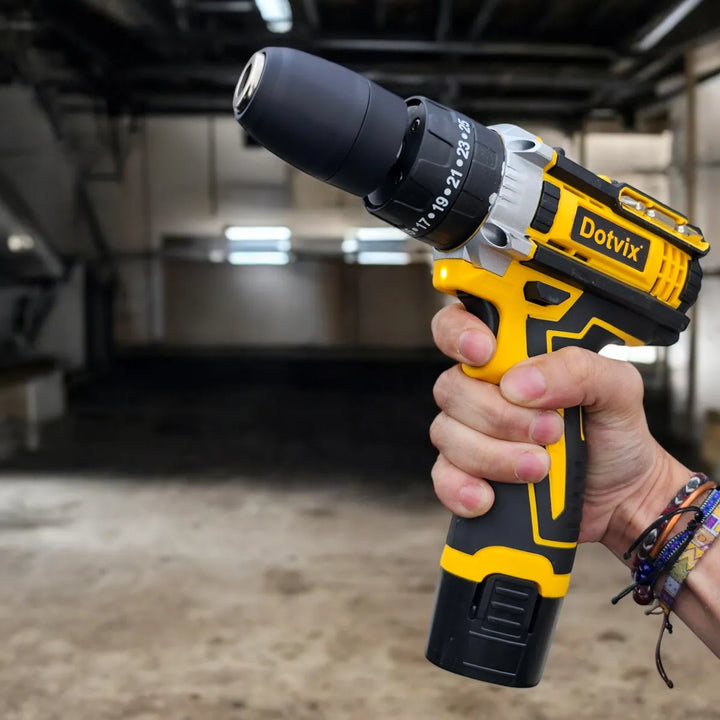 Taladro Inalámbrico 18v Percutor 10mm Amarillo 2 Velocidades 50 Hz/60 Hz