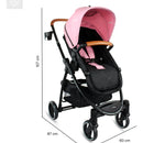 Coche De Bebé Bebesit Gold Lx Tipo Moisés Rosado Chasis Negro