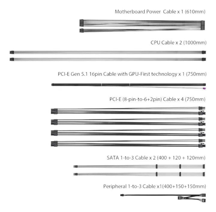 Fuente Asus Rog Strix 1000w Platinum 80p Negro