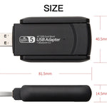 Adaptador Usb Wifi 1300 Mbps Dual 5g Y 2.4g + Bluetooth