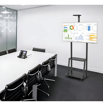 Soporte Pedestal Ruedas 32 A 70/max 50kg Tv Móvil Carrito Color Negro