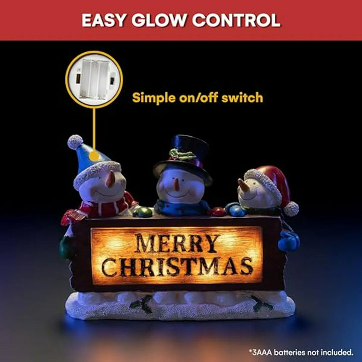 Decoración Navideña De Resina Con Luces Led Y Fibra Óptica