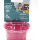 Dosificador De Leche De 3 Compartimientos Para 3 Biberones Rosado Solo Color