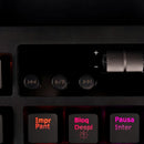 Teclado VSG QWERTY Outemu Blue español latinoamérica color negro con luz RGB