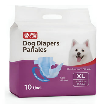 Pañales Descartables Perro Colmascotas Xl X10 Blanco