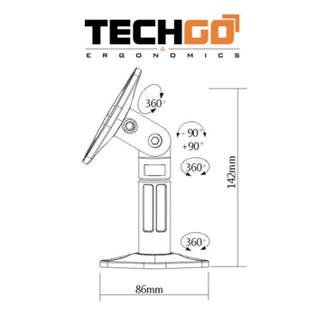 Kit Soportes Universales Altavoces Pared/techo Techgo Sps-01 Negro