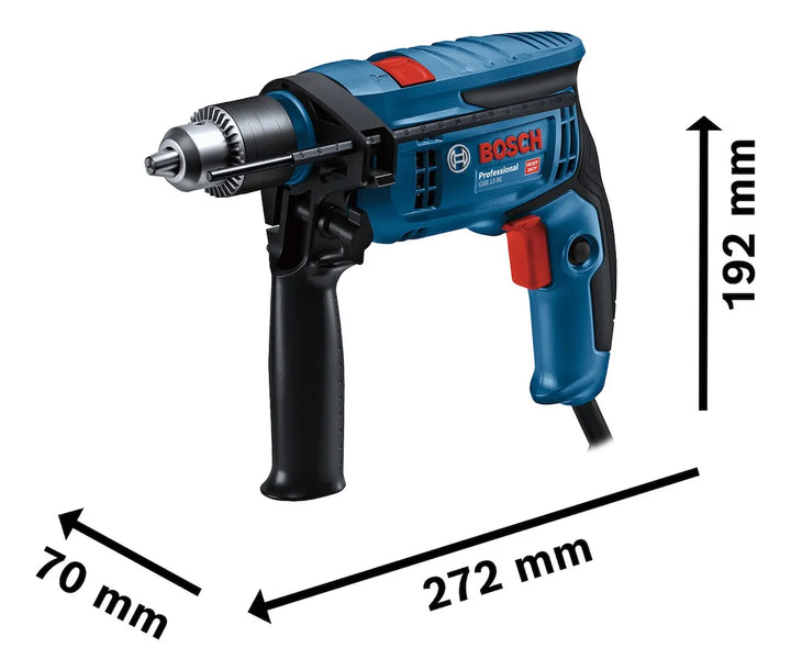 Taladro Percutor Gsb 13 Re Bosch 650w 127v Azul Acero 50hz/60hz