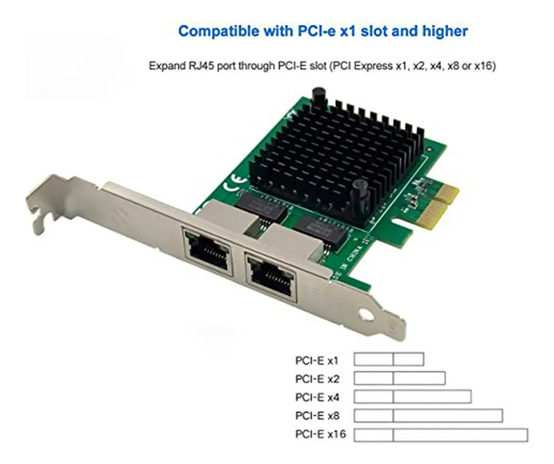 Adaptador De Red Pcie 2.5gbase-t Dual Windows 10/11