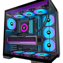 Chasis Atx - Preinstalada Con 7 Ventiladores Pwm Argb Negro