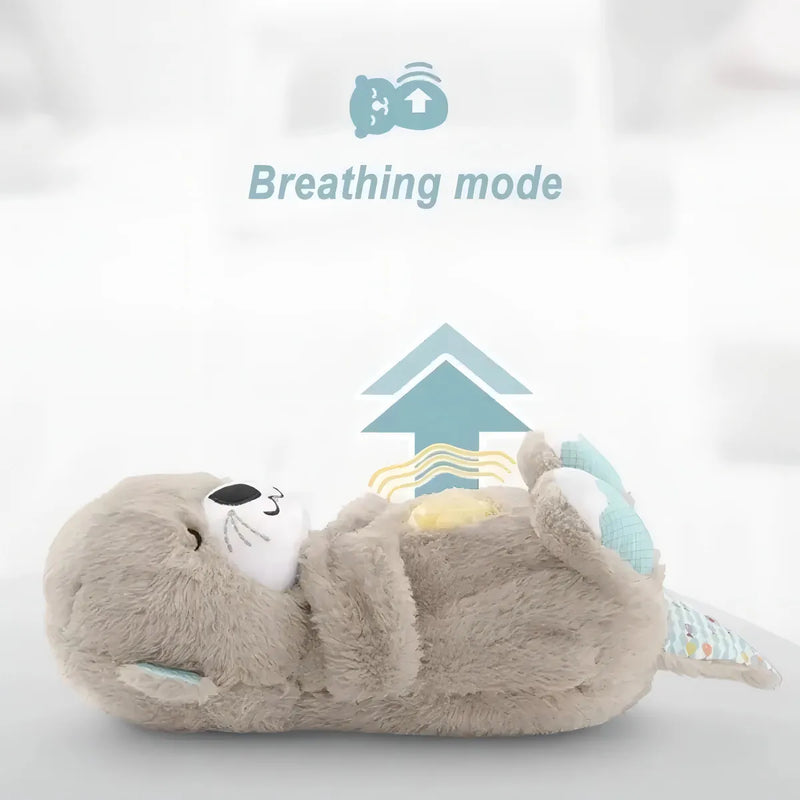 Peluche Realista Nutria Bebe Estimulacion Sensorial Sonido, Color Marrón claro