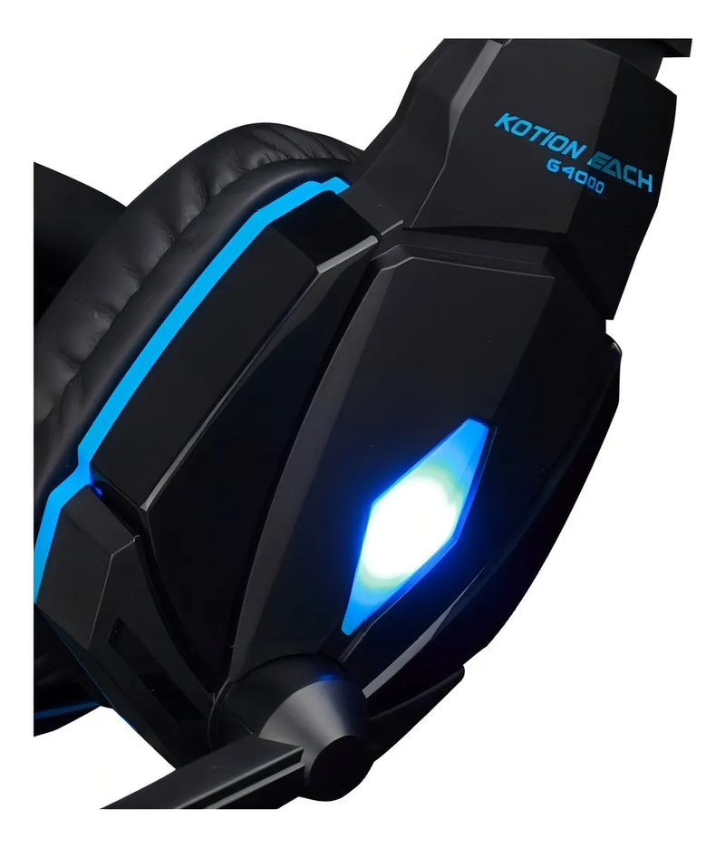 Fone de ouvido over-ear Kotion Each G4000 negro e azul