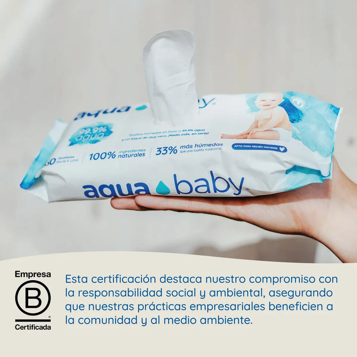 4 Pack Toallitas Húmedas De Agua Aqua Baby 240 Unidades 4 Pack Pañitos Húmedos