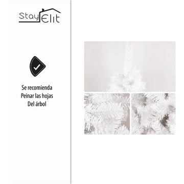 Árbol De Navidad Artificial Blanco 1.70 M Alta Calidad