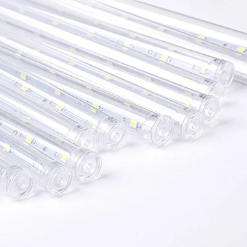 Luces Led Lagrima Meteoro X 8 Decoracion Navidad Calida Amarillo