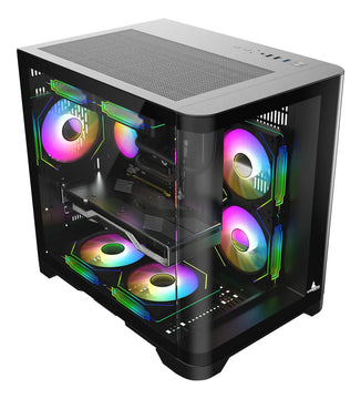 Chasis Gamer Iceberg Wave Negro M-atx 3 Ventiladores Argb