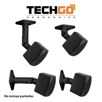Kit Soportes Universales Altavoces Pared/techo Techgo Sps-01 Negro