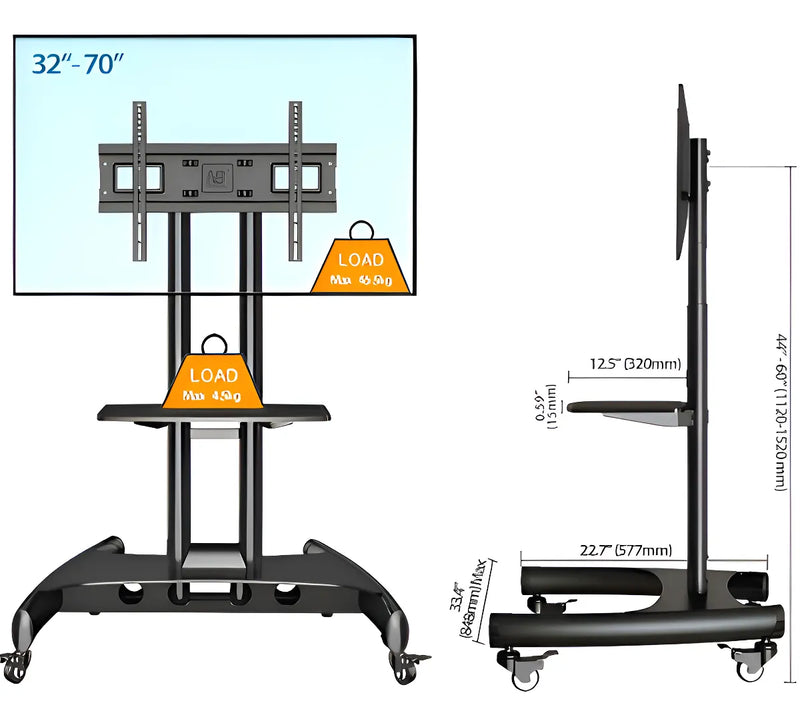 Rack De Pedestal Para Tv De 32 A 70 Nb Ava 1500 60 1p Color Negro