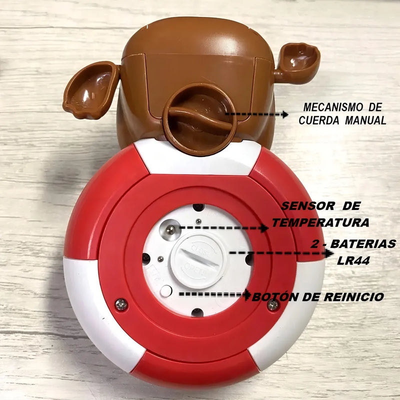 Termómetro Juguete Medición Digital Oso Baño Bebes Flotante Movimiento Diversión Seguridad Agua Bañera Grados Fahrenheit Celsius Alarma Color Temperatura Alta Baja Perfecta Material Seguro Sin Puntas