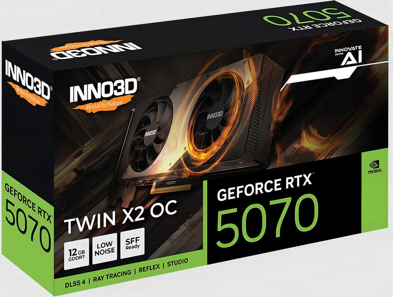 Tarjeta gráfica Nvidia INNO3D RTX 5070 Twin X2 OC 12GB
