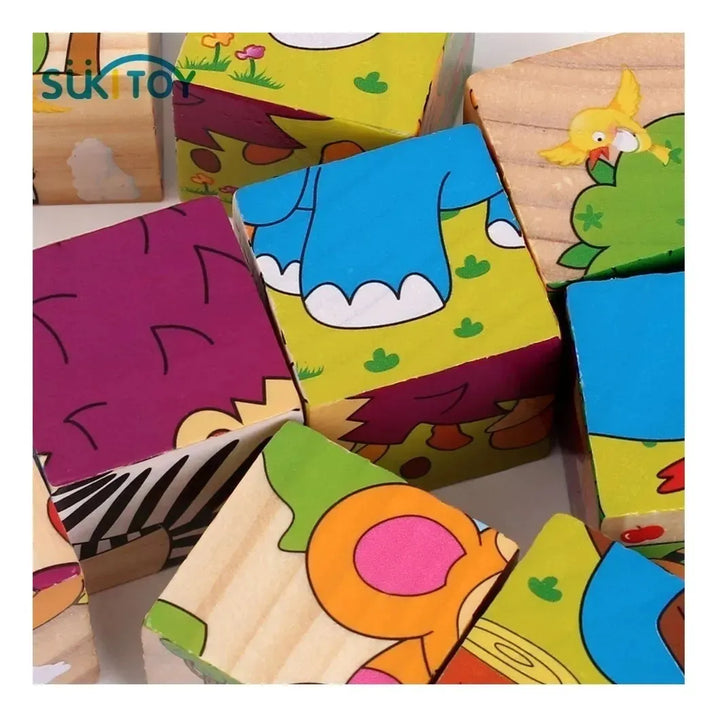 Rompecabezas 6 En 1 Juguete Didáctico Cubos Juego Educativo