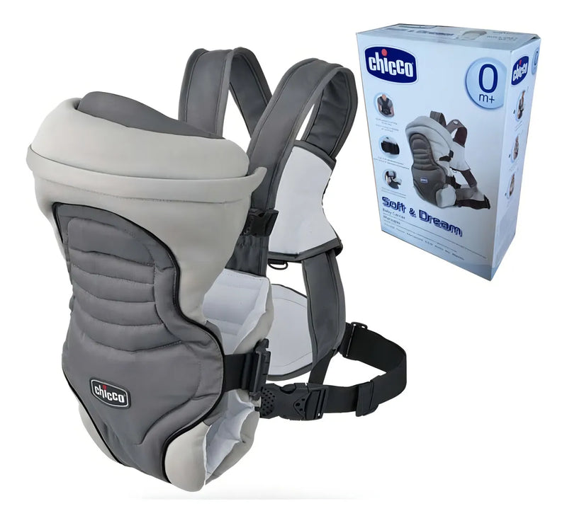 Cargador Canguro Chicco Acolchado Cómodo Color Gris Rayas Talla L