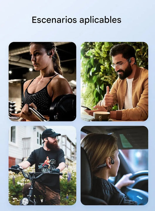 Audífonos De Conducción Ósea Para Natación,ip68impermeables Negro