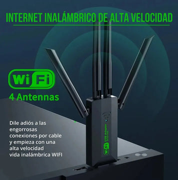 Tarjeta Wifi 5 Rompe Muros Usb 3.0 Alto Rendimiento