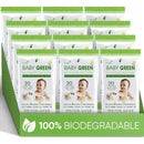 Toallitas Verdes Para Bebe, Biodegradables Y Suaves.