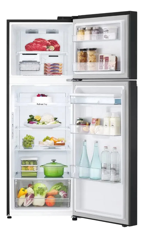 Nevera LG Top Freezer Doorcooling Thinq 334 Lt Negra