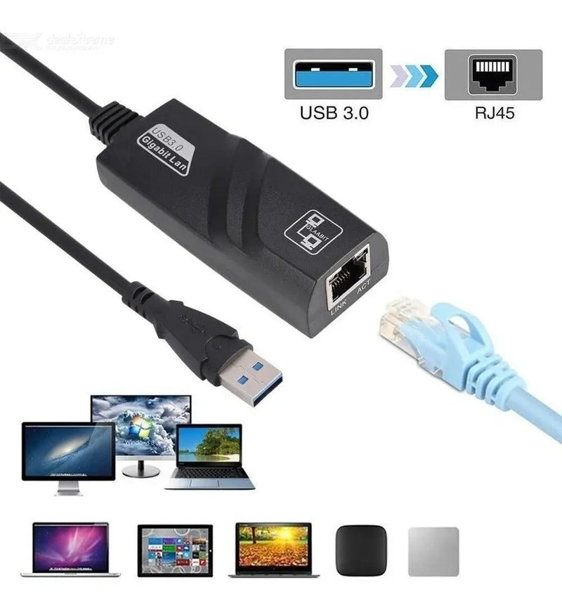 Adaptador Ethernet Usb 3,0 Rj45 A Lan 1000mbp