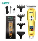 Máquina Patillera Barbera Trimmer Vgr-290 Profesional Led