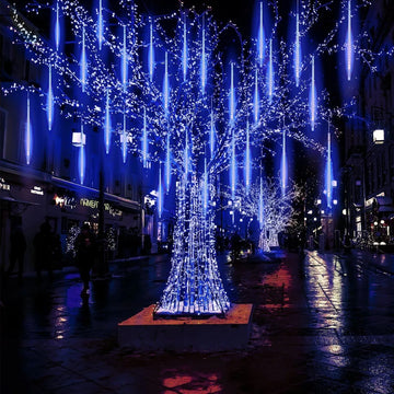 Set 2 Extensiones 10 Tubos Con Luces Navideñas Led