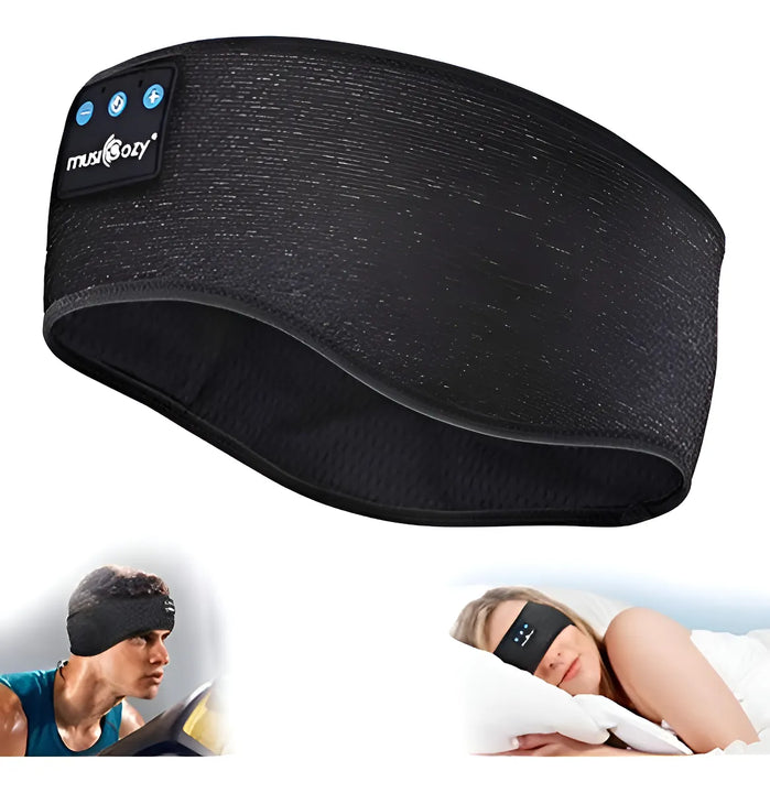 Diadema Con Auriculares Bluetooh Musicozy /deportiva-dormir Black