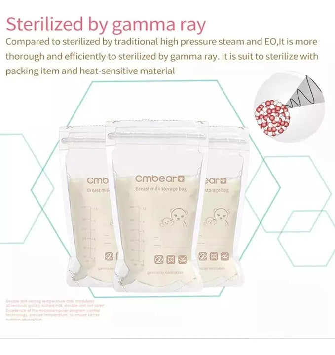 Bolsas Para Almacenar Leche Materna De Lactancia 220ml 30pcs