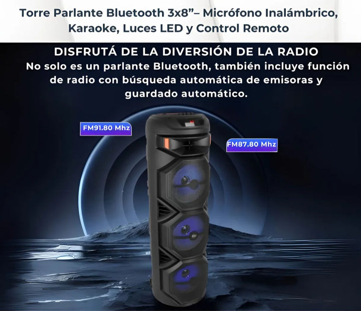 Parlante Torre Seisa Yx-s8301 150w Inalámbrico Negro