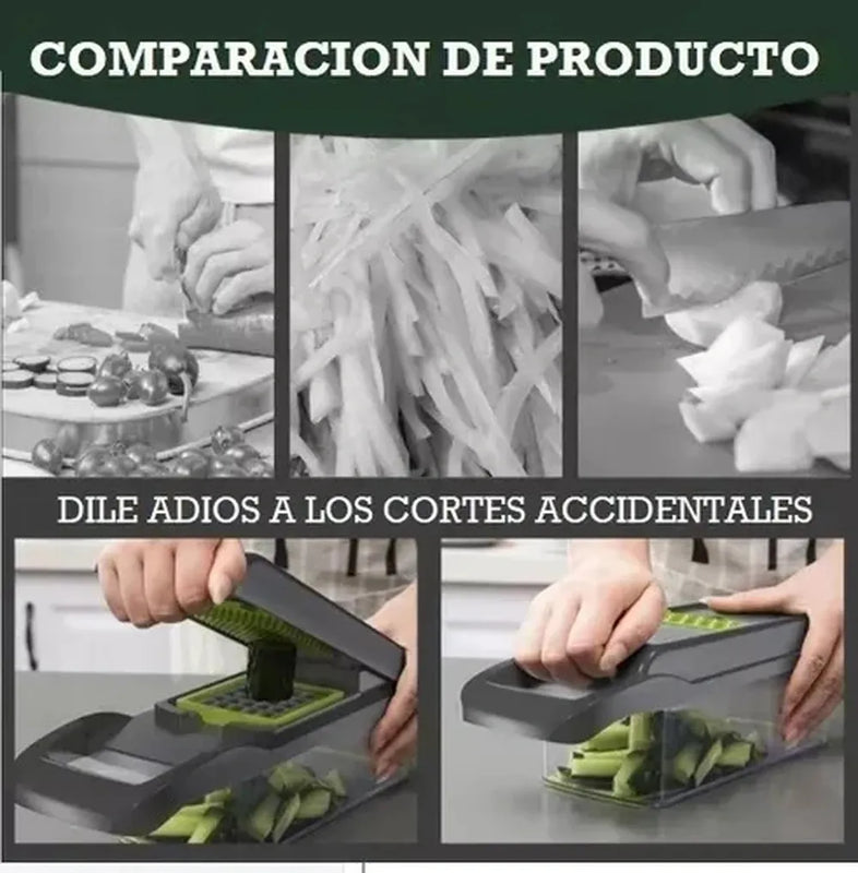 Cortador De Verduras - Multi Picador Vegetales Gris Oscuro
