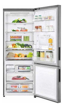 Nevera Lg Bottom Freezer 461lt Tecnología Naturefresh Plata Plateado