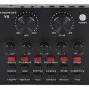 Tarjeta De Sonido V8- Mezclador De Audio,transmision En Vivo Negro