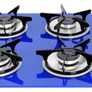 Estufa De Empotrar Vidrio Templado 62x52cm Gas Natural 6507 Azul