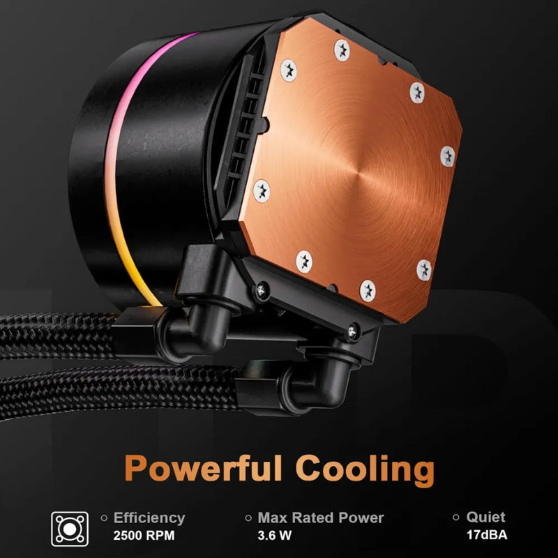 Refrigeracion Líquida De Cpu 240 Aio, Con Lga Y Amd Am5/am4 Negro