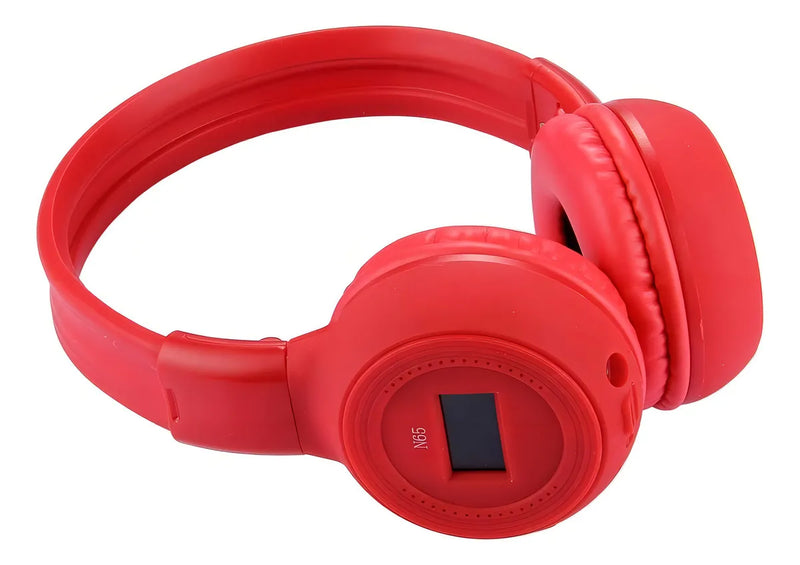 Audifonos Inalámbricos Wireless N65bt Color Rojo