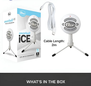 Micrófono Blue Snowball Ice Condensador Cardioide color blancoS