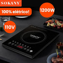 Estufa Inducción 1 Puesto Sokany Digital 1200w 110v Negro