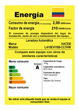 Lavadora Haceb 16kg Digital Superior Negra Lav Zou 16kg D Ne Gris